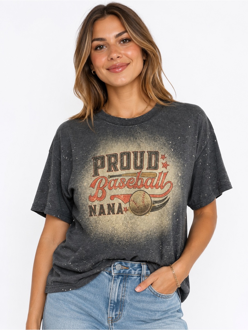 Gildan Heather Blue Crew Neck Tee - 0596